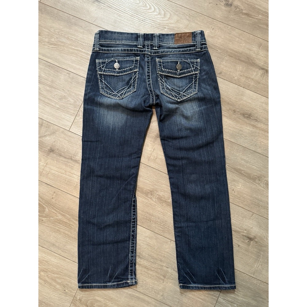 Buckle Women's Boot Cut Jeans - Dark Blue - Picture 5 of 10